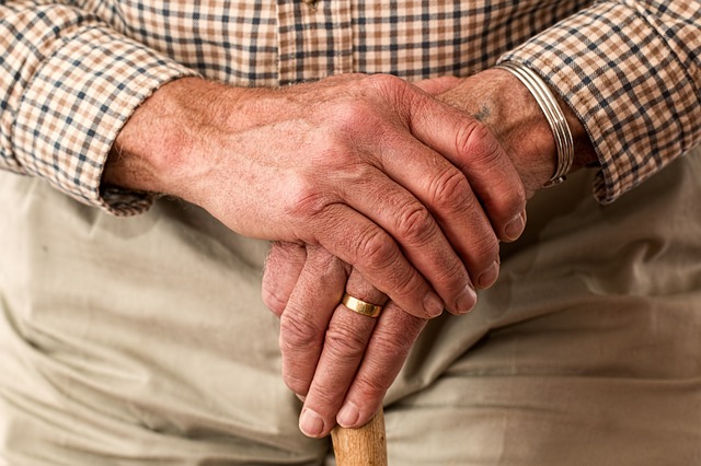 Elder hands image