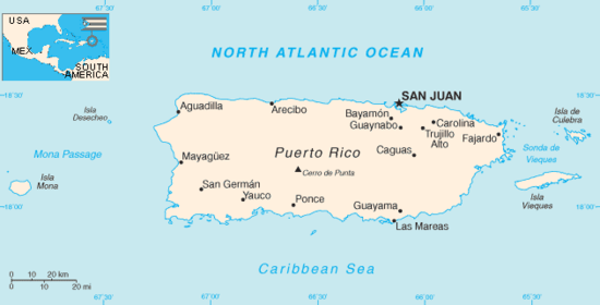 Puerto Rico map