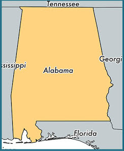 Alabama map