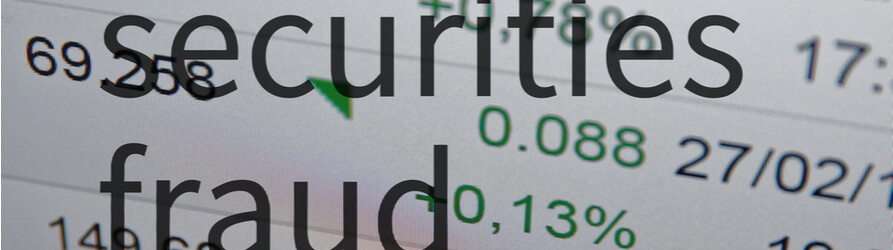 securities fraud image with stock numbers