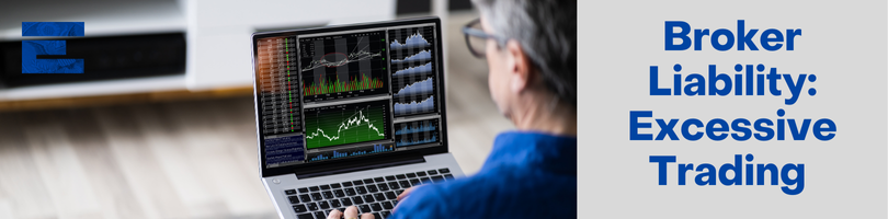 branded with background of individual reviewing stocks on laptop